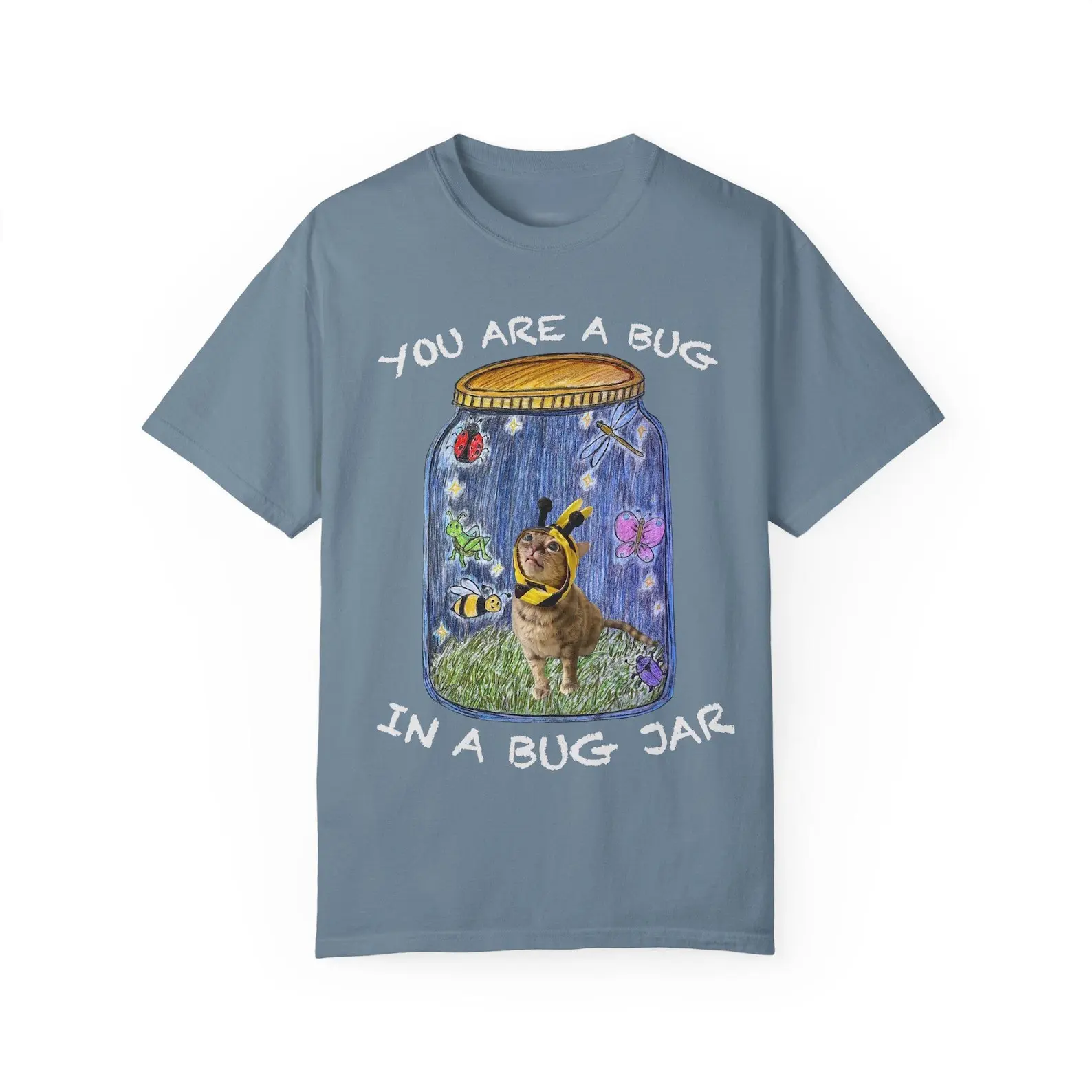 Menswear Cotton Gumbus Bug Jar Short-Sleeve T-Shirt for Men