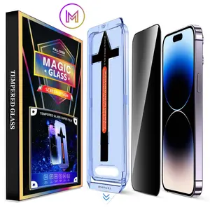 WEKOME 2 PCS/Set Magic Privacy Screen Protector for iPhone 15/14/13/12/11/XS/X Plus Pro Max, Tempered Glass Cellphone Screen Protector, Screen Protectors, Phone Accessories for iPhone Series, Mobile Phone Monitor Protective Film, Tempered Glass Film