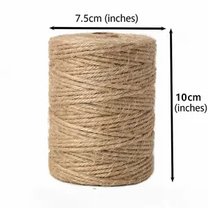1 Roll Three-Strand Hemp Rope, Handmade Braided Rope for DIY Cat Climbing Frame, Fine and Thick Packing Hemp Rope, Ideal for Crafting Projects