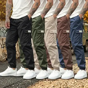 3 Pack Men's Tactical Cargo Pants, Elastic Waistband & Multi-Pocket Design, Perfect for Spring & Summer, Ideal for Outdoor Activities, Trouser, Menswear