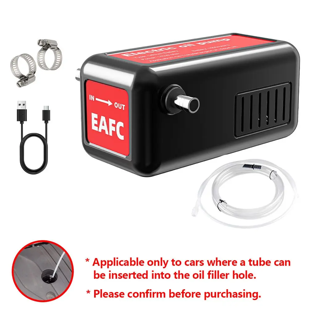 USB Rechargeable Wireless Oil Pump, Portable Fluid Extraction Tool, Engine Oil/synthetic Liquid Suction Pump, Car Repair Essential, Hose