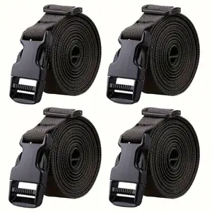 4pcs Nylon Luggage Straps Suitcase Belts Adjustable Backpack Straps Travel Accessory Bag Shoulder Straps For Heavy Cargo Lashing Durable