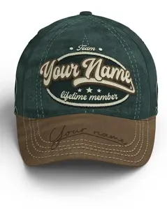 Custom Name Vintage Baseball Cap – Personalized Embroidered Hat, Adjustable Unisex Gift, Classic Retro Style