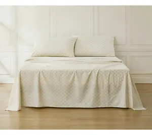 Lush Decor Sophie Cotton Sheet Set Neutral 4-Piece Set Full