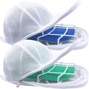 Hat Washer Cage with Bags for Washing Machine - Baseball Cap Cleaner Rack, Ball Cap Washing, Dishwasher Safe, Perfect for Cleaning and Protecting Hats in Dishwasher Hat Cleaner Home Essential