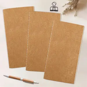 A6 Travel Notebook Refill Pack, 3 Pcs Lined, Dotted, Grid Paper, Ideal for Travelers, Perfect for Notebooks, Essential Stationery Supplies