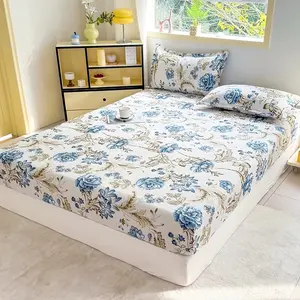 Bedding Sheet Set 3-Piece Printed Bed Sheets (includes Pillowcases, No Filling) 100% Polyester Fabric Washable Modern Style Home Bedding