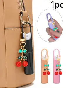 Cute Cherry Shape Portable Perfume Spray Bottle, Travel Refillable Mini Fragrance Atomizer, Fashion Keychain Holder, Ideal Gift for Women