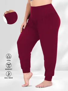 High Waist Lantern Pants for Women, High Stretch Soft Jogger Harem Pants, Loose Fit Cover Up Yoga Casual Commuter Spring Summer New