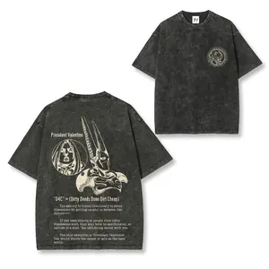 JOJO Steel Ball Run T-Shirt Funny Valentine D4C Graphic Tee Acid Wash Vintage Oversized Cotton Streetwear