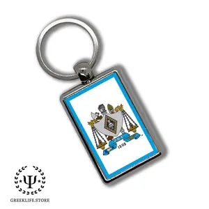 Zeta Beta Tau Keychain Rectangular