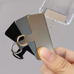 1/4 pcs Universal Metal Phone Lanyard Gasket Patch Durable Ultra Thin Mobile Phone Sling Rope Card Clip Strap Hang Cord Tab Adjustable Phone Strap