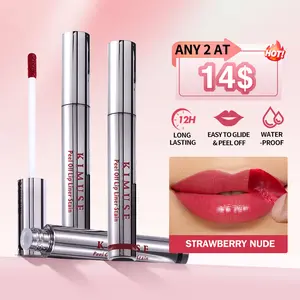 KIMUSE Peel Off Lip Liner Stain Set ,Highly Pigmented Color Gloss Lipgloss & Waterproof Peel Off Lipstick  with Matte  Finish B