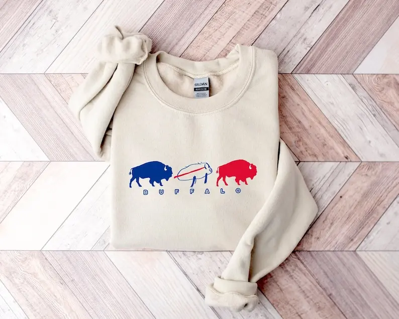 Buffalo Football Sweatshirt, Men's Buffalo Sweatshirt, Women's Buffalo Sweatshirt, Buffalo Football Hoodie, Football Fan Sport Sweatshirt