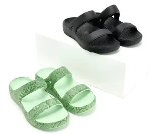 Revtialign Orthotic 2pk Recovery Slide Sandals - Fusion Zest D, Size 5 Medium, Green/Black