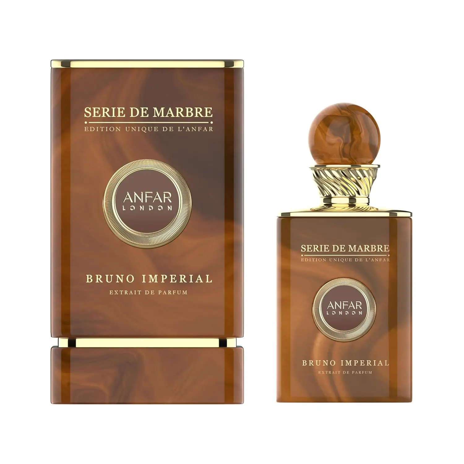 ANFAR LONDON Bruno Imperial Perfume Extrait de Parfum for Men 100ML - Top: Black Currant, Middle: Rose Jasmine, Base: Agarwood Patchouli