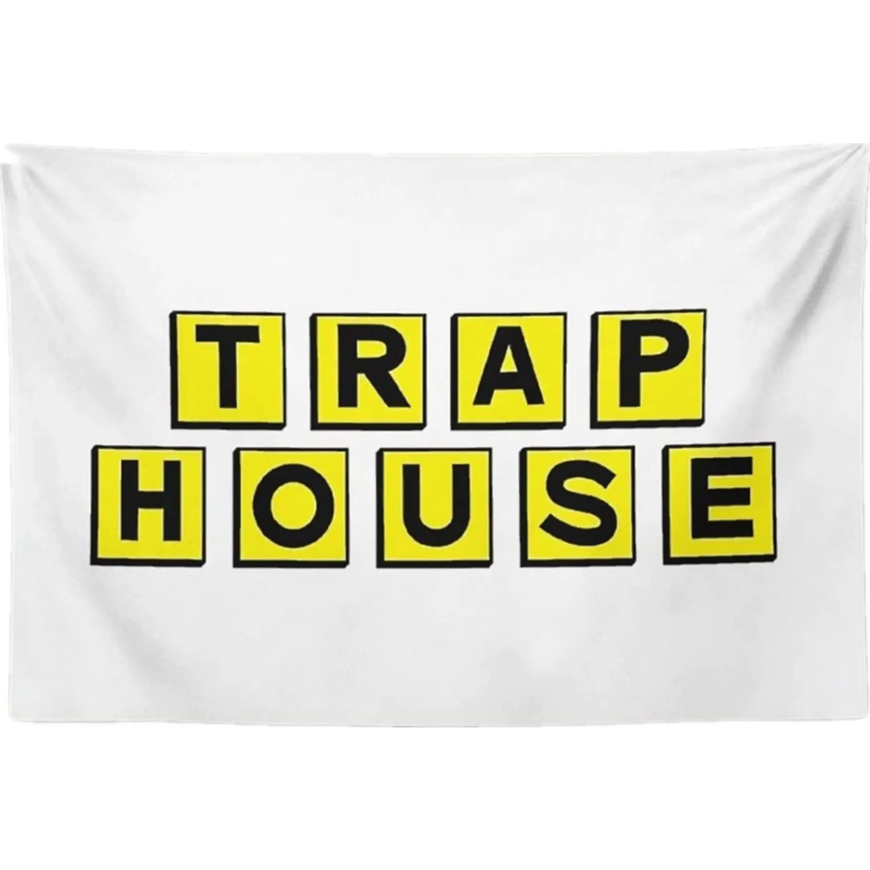 Tapestry Wall Hanging - Trap House Print Tapestry (60x40in), Lightweight Synthetic Cotton Banner, Hand Washable, Indoor Home Room Decor, Outdoor Festive Backdrops & Banners