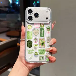Phone Case - Fresh Matcha Girl Sticker Phone Case with Printed Patterns, Featuring a Strong Two-In-One Magnetic Design That Prevents Yellowing, Scratches, And Fingerprints.iPhone 17 E Air Pro ProMax iPhone16 15 14 Plus 13 12 Mini 11 X XS XR