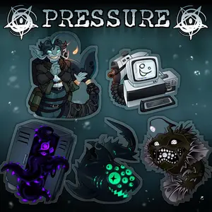 Pressure Keychains - Sebastian Solace, PAInter, Void Mass, Eyefestation, Pandemonium, Kawaii Bag Accessory, Cool Collectible Gift for Fans, Aesthetic Merch for Players