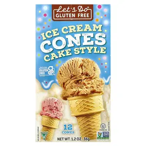 Let's Do Organic Let's Do® Gluten Free, Ice Cream Cones, Cake Style, 12 Cones, 1.2 oz (36 g)