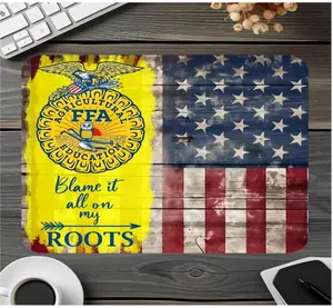 FFA American Flag Mouse Pad for Gamers and Designers, Single Size 9.4"x7.9"x0.12"