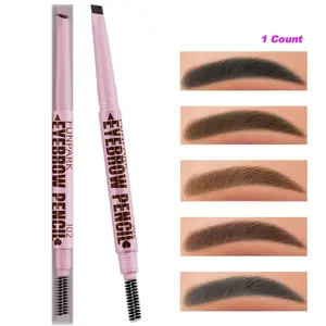 2-in-1 Dual-Ended Long-Lasting Eyebrow Pen with Eyebrow Powder & Brush, 1 Count Waterproof Eyebrow Pencil, Eyebrow Makeup Tool for Women, Eyebrow Pencil Set
