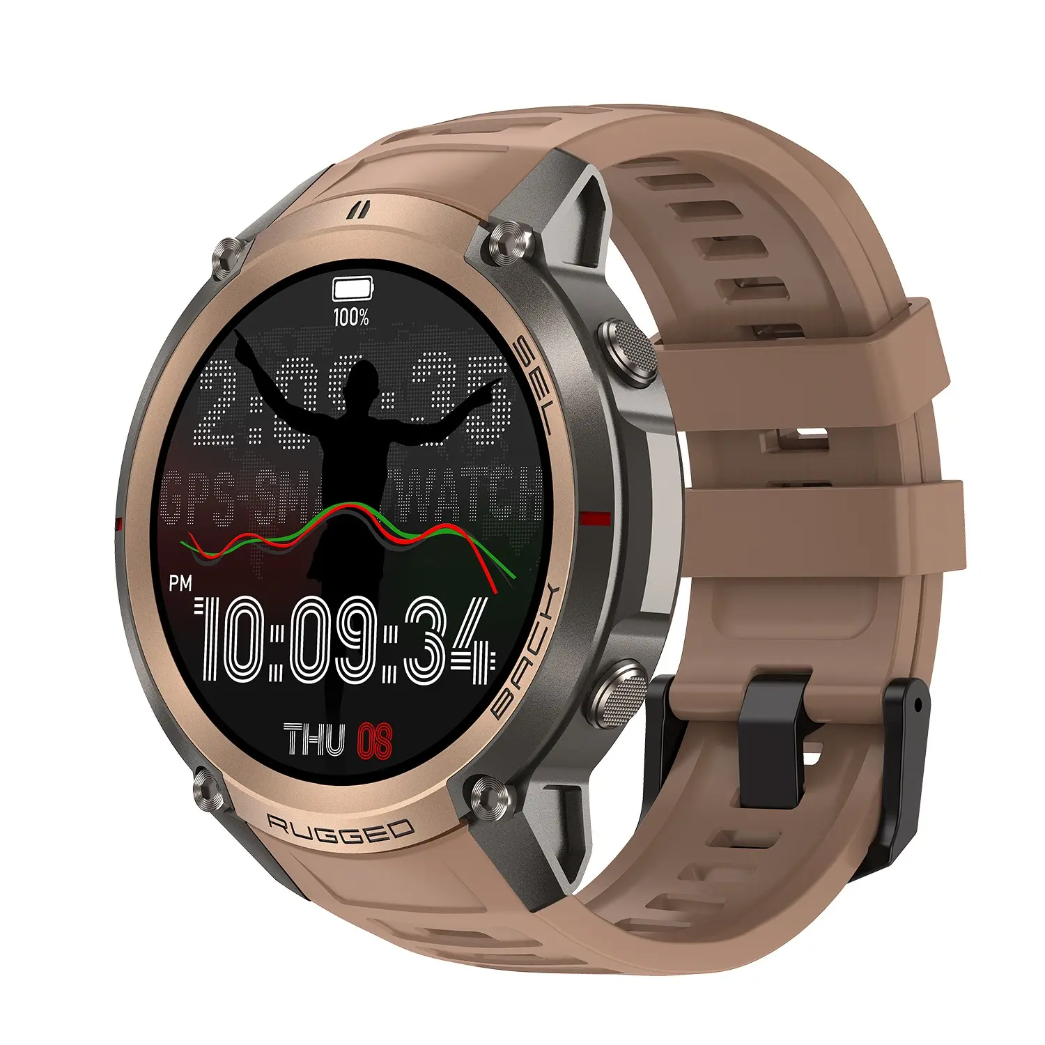 Professional Outdoor Navigation GPS Smart Watch, Offline Maps, Amoled Screen, 500mah Battery, Waterproof, Bluetooth-compatible, Pedometer, Fitness Smart Watch
