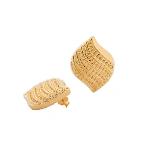 Monica Wavy Bead Textured Drop Earrings