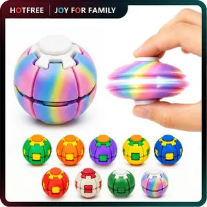 Hotfree 3D Printed Fidget Ball Toy, Smooth Spinning Fingertip Gyro Sensory Stress Relief Toy, Viral Spinner Toy, Quiet Desk Gadget for Focus and Relaxation, Portable Handheld Fidget for Kids, Teens and Adults