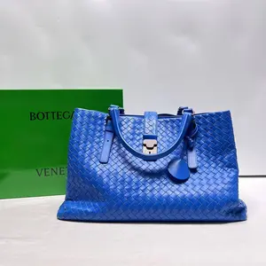 Pre-owned Bottega Veneta Nappa Shoulder Bags Roma Medium Signal Blue