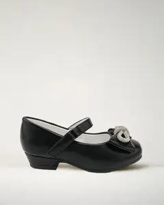 Girls Closed Toe Mary Jane Shoes | Ankle Strap Heels with Bow