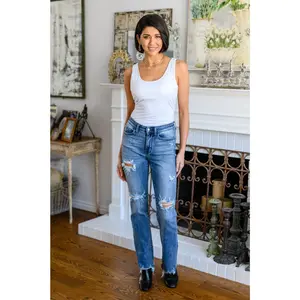 O'Hara Destroyed Straight Jeans