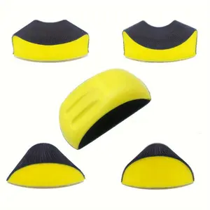 Handmade sanding blocks for woodworking, rectangular and mouse shaped hooks for backing furniture, sandpaper racks