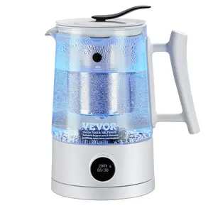 fathersdaygift VEVOR Hydrogen Water Pitcher Generator, 1.5 L/ 52.8 oz Large Capacity Hydrogen Generator Water Kettle, SPE and PEM Technology, Hydrogen Rich Water Ionizer Machine for Brewing Coffee or Tea