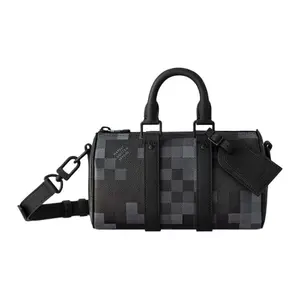 Louis Vuitton Keepall 25 Monogram Canvas Crossbody Bag for Men, Black