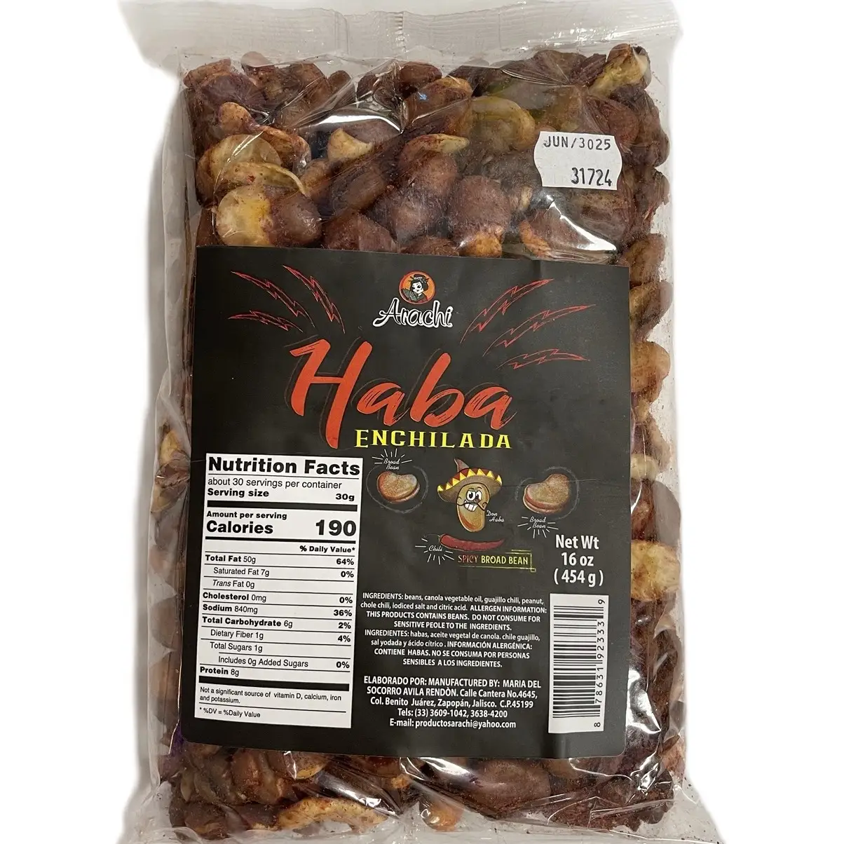 Arachi Habas Enchiladas-16oz Snack