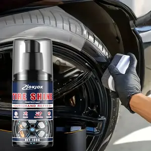 Tire Shine Wax Kit, Tire Coating, Car Tire Brightening & Blackening Agent, Multi-Functional Plastic Restorer, Long-Lasting Gloss, Interior Exterior Use