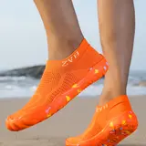 Men's Sporty Water Shoes with EVA Sole, Lightweight Breathable Mesh Slip-On for Beach, River, Hiking & Camping, Outdoor Summer Shoes, Lightweight Water Footwear