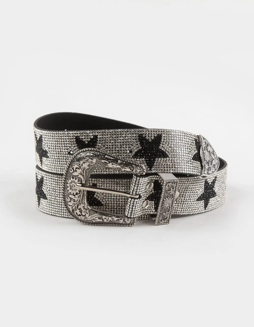Rhinestone Star Womens Belt, Clear & Multi
