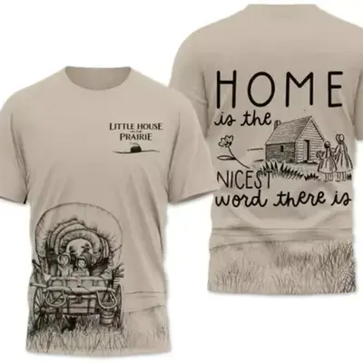 T-shirt La Petite Maison Dans La Prairie 50ème Anniversaire - Unisexe, Toutes Tailles, 100% Coton