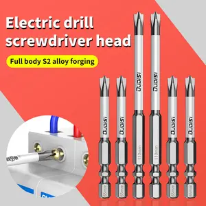 impact-resistant non-slip drill, Magnetic Phillips Screwdriver Bit Set Drill Bit Set Phillips Impact Screwdriver Bit Hex Shank Electric Drill Screwdriver Installation and Removal Tools for Outlets, Switches, and Panels, Gifts for Men
