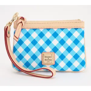 Dooney & Bourke Coated Cotton Gingham Medium Wristlet