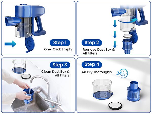 N3S Cordless Vacuum,Lightweight Stick Canister Vacuum,Powerful Suction,Crevice Tool, 40-Minute Runtime, Great for Home/Car on Rugs, Hardwood Floors