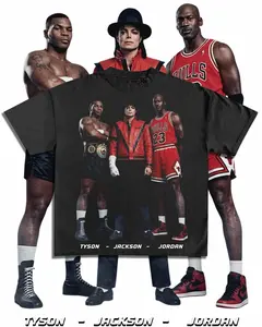 The Big 3 Legends Shirt - Tyson, Jackson, J0rdan Vintage Graphic Tee, The Greatest Of All Time Vintage Tee, Classic 90s Streetwear Aesthetic Crewneck Menswear