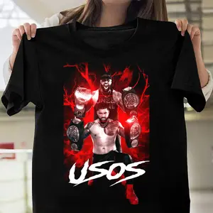 The Usos Signature Black Graphic T-Shirt – Tag Team Wrestling Fanwear