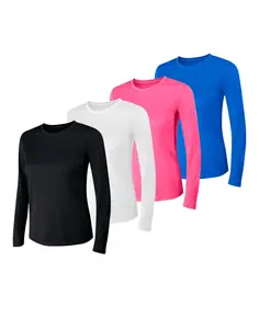 Hanes Sport Cool Dri Women's Performance Long Sleeve T-shirt 4-pack Multi Pack Comfortable Fit Soft Stretch Fabric Breathable O93084