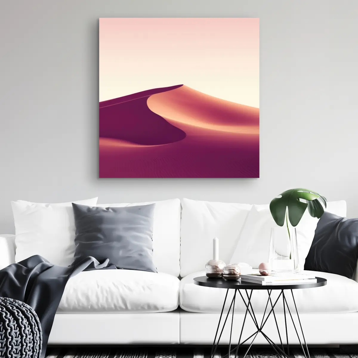 212 MAIN 32x32 in. Beige Artistic Photo Print - Setting Sands Decorative Wall Art, Home Decoration for Elegant Living Spaces