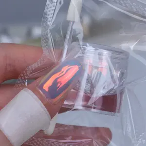 BEAUTNICE Chrome Nail Powder Glazed Donut Mirror Effect Holographic Pigment Professional-Grade Aurora Holographic Chrome 0.5g Jar for Salon-Quality Mirror Effects on UV Gel Acrylic or Natural Nails - Premium Pigment for Intense Color Shifting Effects