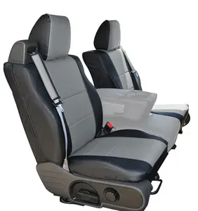 For Ford F-150 Built in Seatbelt seat covers - 2004~2008, IGGEE Premium Leatherette, 2 Front seats, Original fit