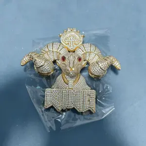 5156  Ram Head KING Bold Pendant Urban Rap Style Fashion Accessory summerwins